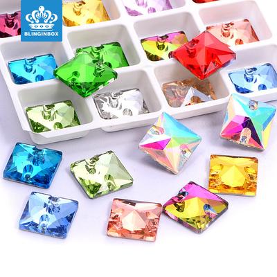 DIY Schönheit Kleidung Dekorative Accessoires Handgenäht Bohrer, Glasschmuck Strass Quadrat Speziell geformter Diamant