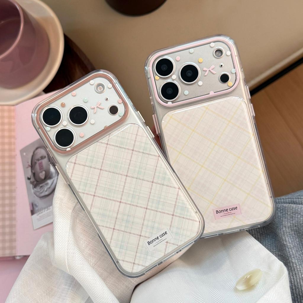 Niche Girl's Diamond-patterned Apple17pro Phone Case iphone16Transparent14All Inclusive15Applicable17Korean Style