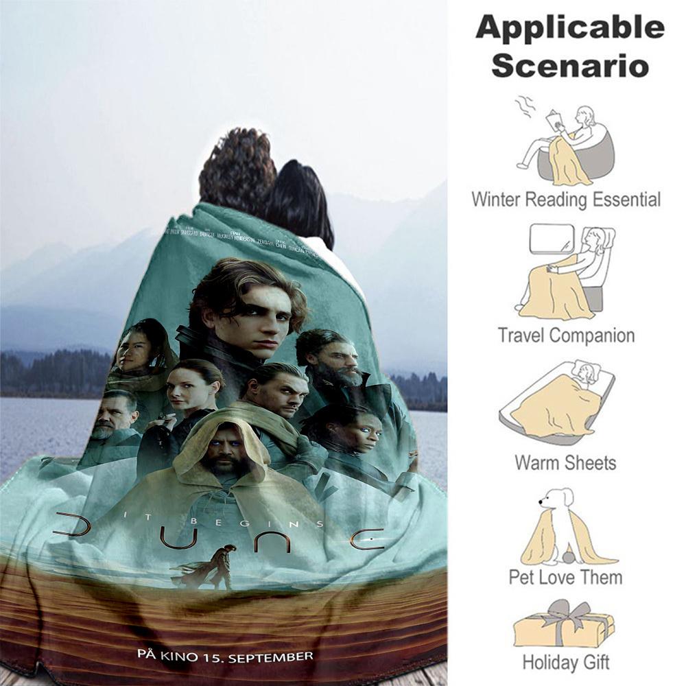 1pc Dune It BeginsOutdoor Flannel Blanket Soft Plush Decor for Picnics, camping,Bedroom, Playroom, or Lunch Breakn1141A