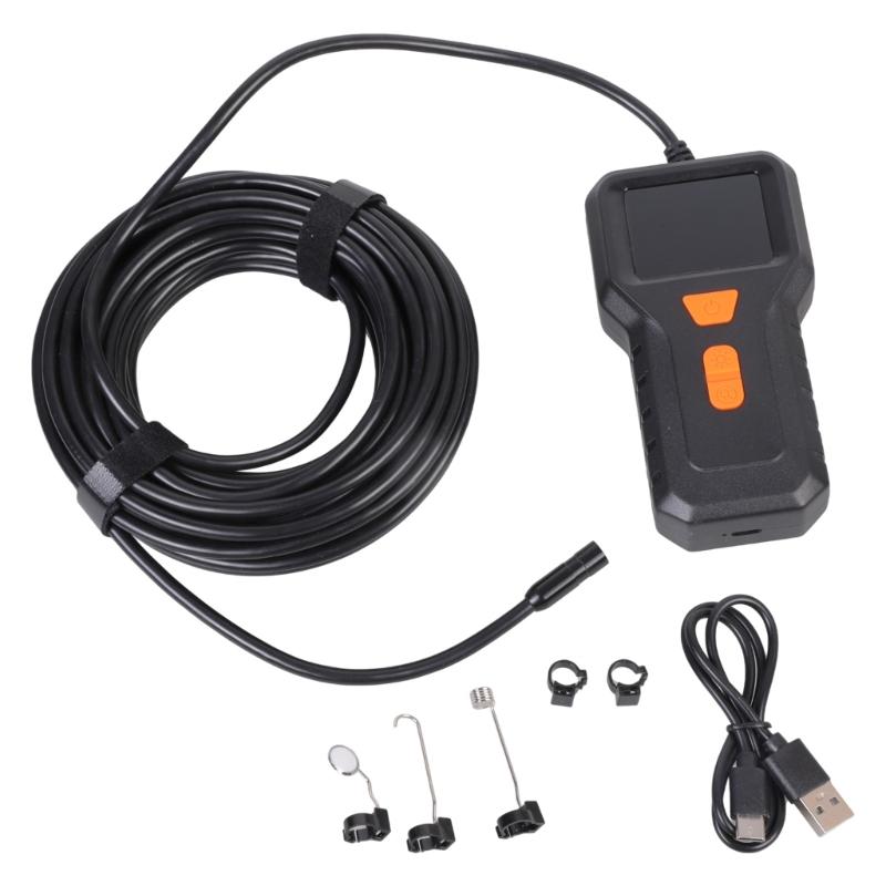 Industrial Sewer Borescope 8mm Flexible Endoscope 2inch Waterproof Camera for Engine Diagnostics Pipeline Maintenance