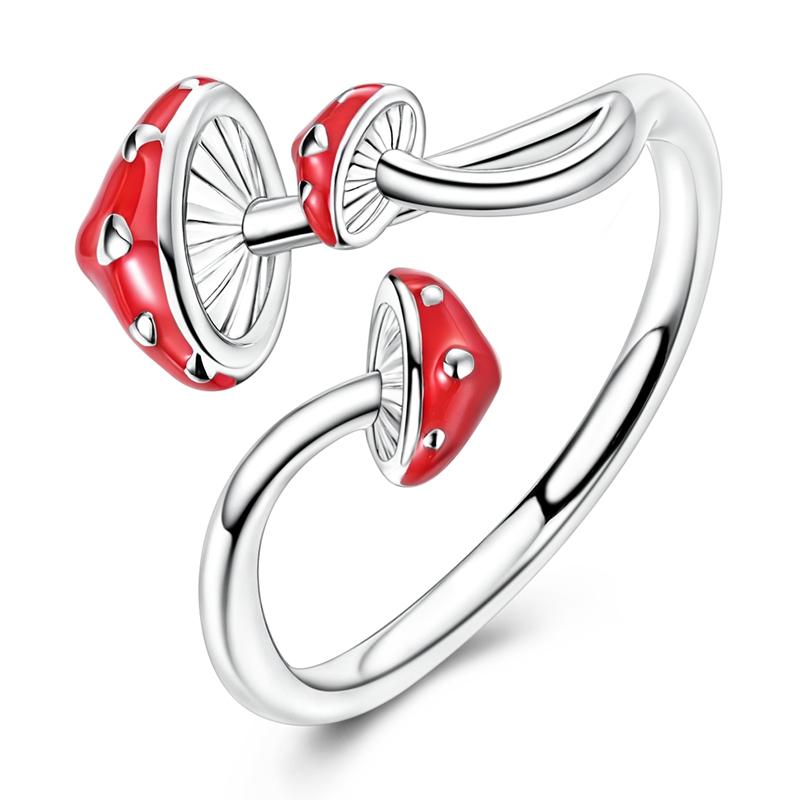 Blue Star Open Ring 925 Sterling Silver Original Clover Dragon Adjustable Ring For Women Wedding Anniversary Finger Jewelry Gift