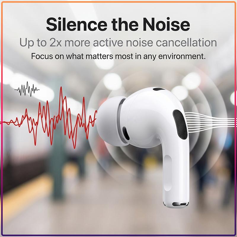 New TWS Wireless Earbuds AirPods Pro 3 Pro-Level Noise Cancellation 30H Battery IPX4 Waterproof Bluetooth Headphones