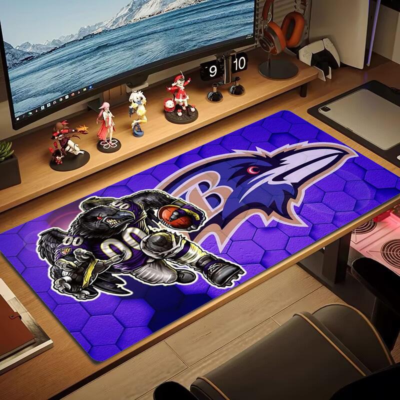 Baltimore Ravens Color Mouse Pad Large Gaming Table Cushion Non-slip Laptop Tablet Big Mousepad XXL Mat Mini PC Playmat With Lock Edge