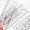 Nail Measure Easy Ultra-Thin Soft PVC Ruler Manual Fake Nails Measuring Size Transparent Map Caliper Ruler Nail Art Tool