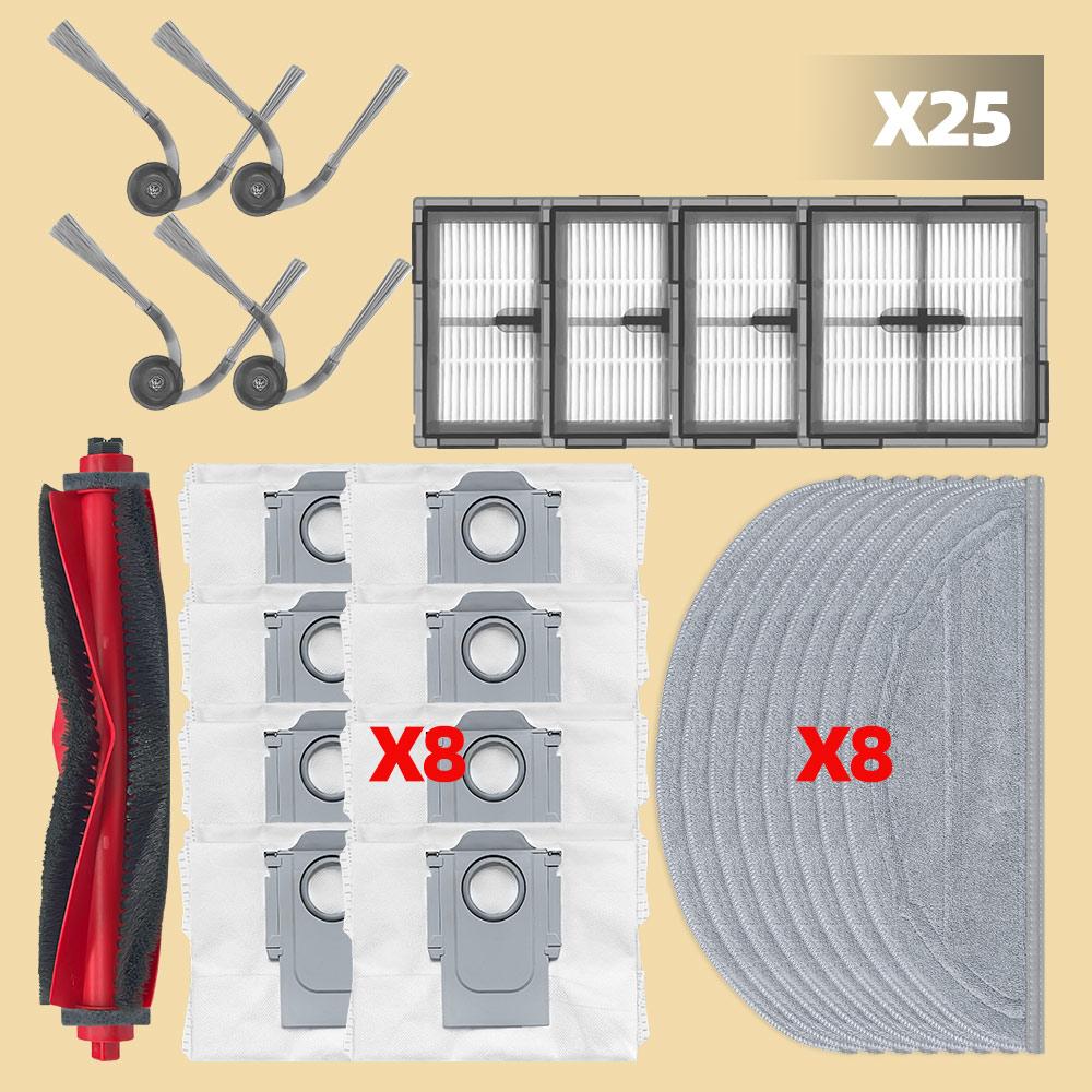Fit For Roborock Q10 S5 / Q10 S5+ /Q10V/Q10V+/Q10 VF/Q10 VF+/ S8 Pro/S8 Pro Plus Parts Main Side Brush Filter Mop Cloth Dust Bag