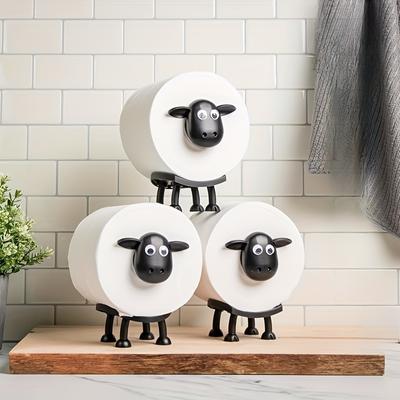 Adorable Toilet Paper Holder Designed Like an Animal, a Humorous Addition for Your Bathroom Decor.