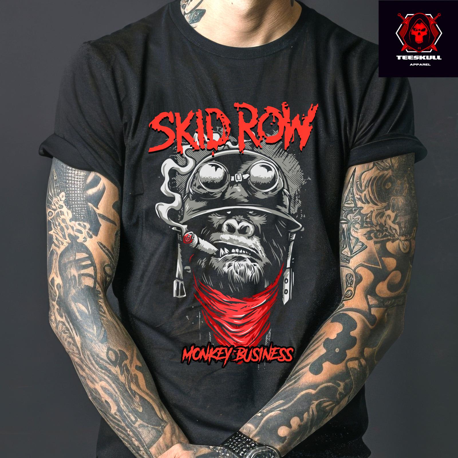 

26 Skid Row Monkey Business Rock Retro Tee Heavy Cotton Unisex T-SHIRT S-3XL Unisex T-Shirt XL