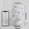 Modern USB powered desk lamp warm light - simple purple floral lampshade, suitable for bedroom, living room or office decoration