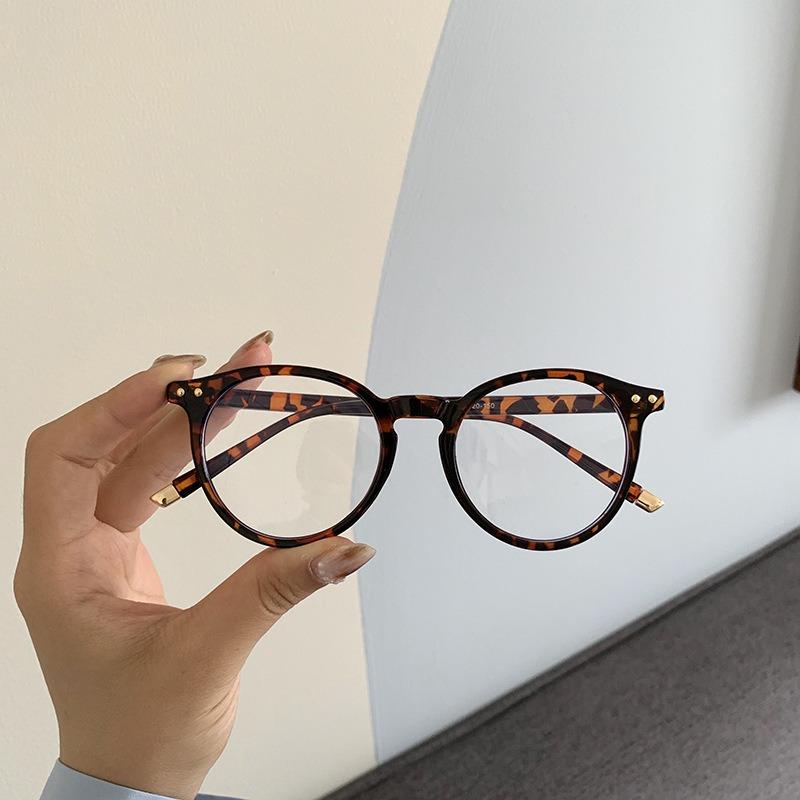Vintage Round Optical Glasses Women Men Anti Blue Light Eyeglasses Frame Prescription Transparent Lens Spectacle Frame Unisex