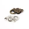 10Pcs/lot Antique Silver Flower Lobster Clasp Hooks for Necklace Bracelet Chain DIY Jewelry Accessory Findings 26*15MM
