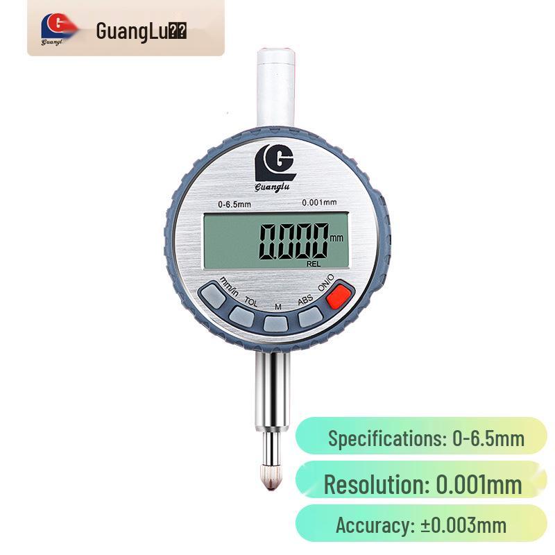 Guilin Guanglu Digital Dial Gauge: 0-6.5mm, 0-12.7mm, 0-50mm Accuracy.