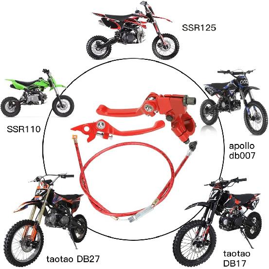 YOXUFA 7/8 Folding Brake Clutch Lever Handle Perch With Cable For 110Cc 125Cc 140Cc 150Cc SSR125 RFZ YZ Ruckus TaoTao DB17 DB27 Apollo DBX15 DBX18
