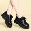 Zapatos de Trabajo para Mujer de Viaje Zapatos de Cuero Negro Zapatos Planos con Cordones Suela Blanda Zapatos Profesionales de Trabajo Suela Gruesa Zapatos para Mujer Cómodos
