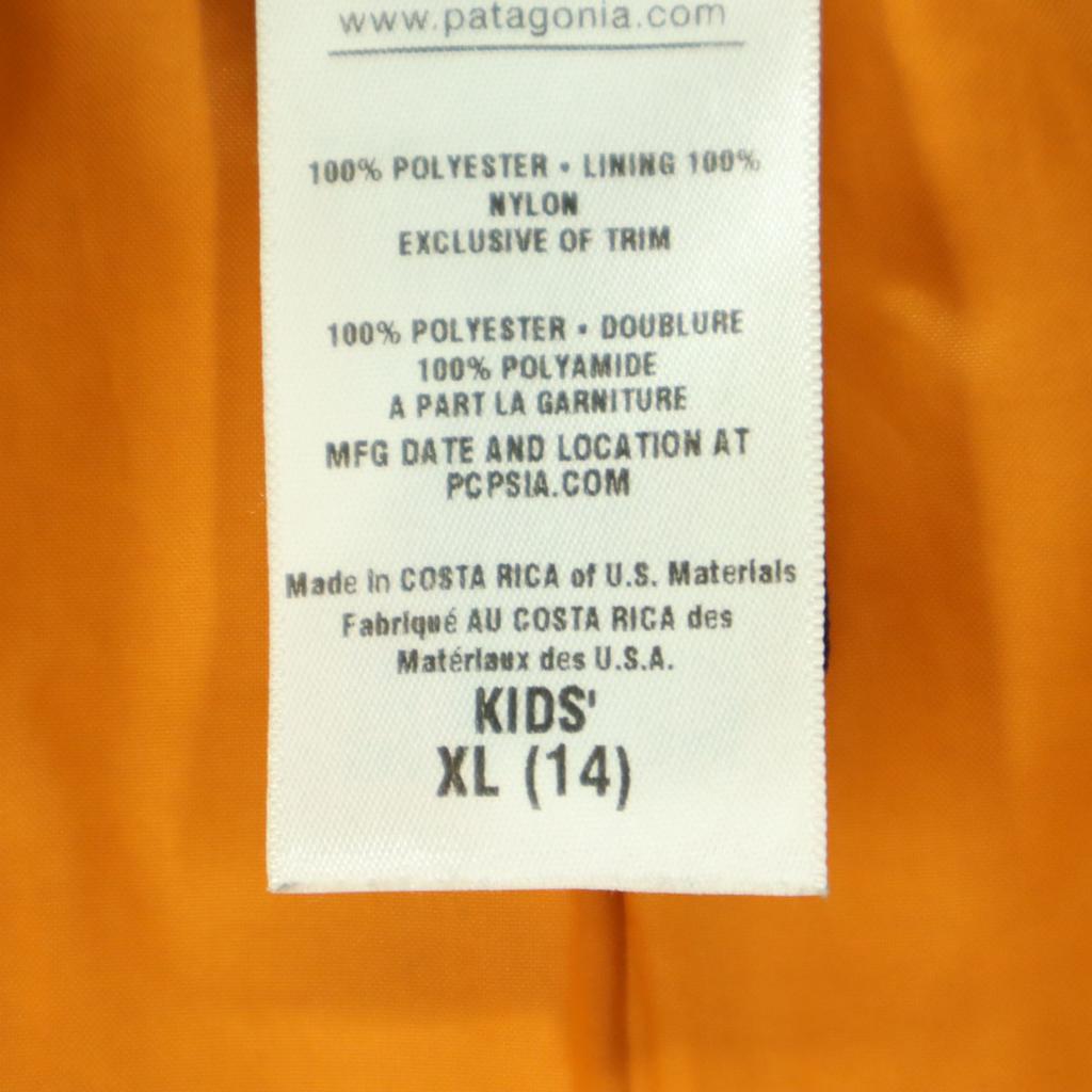patagonia One-point logo two-tone color No sleeve Bore Best Kid's Used