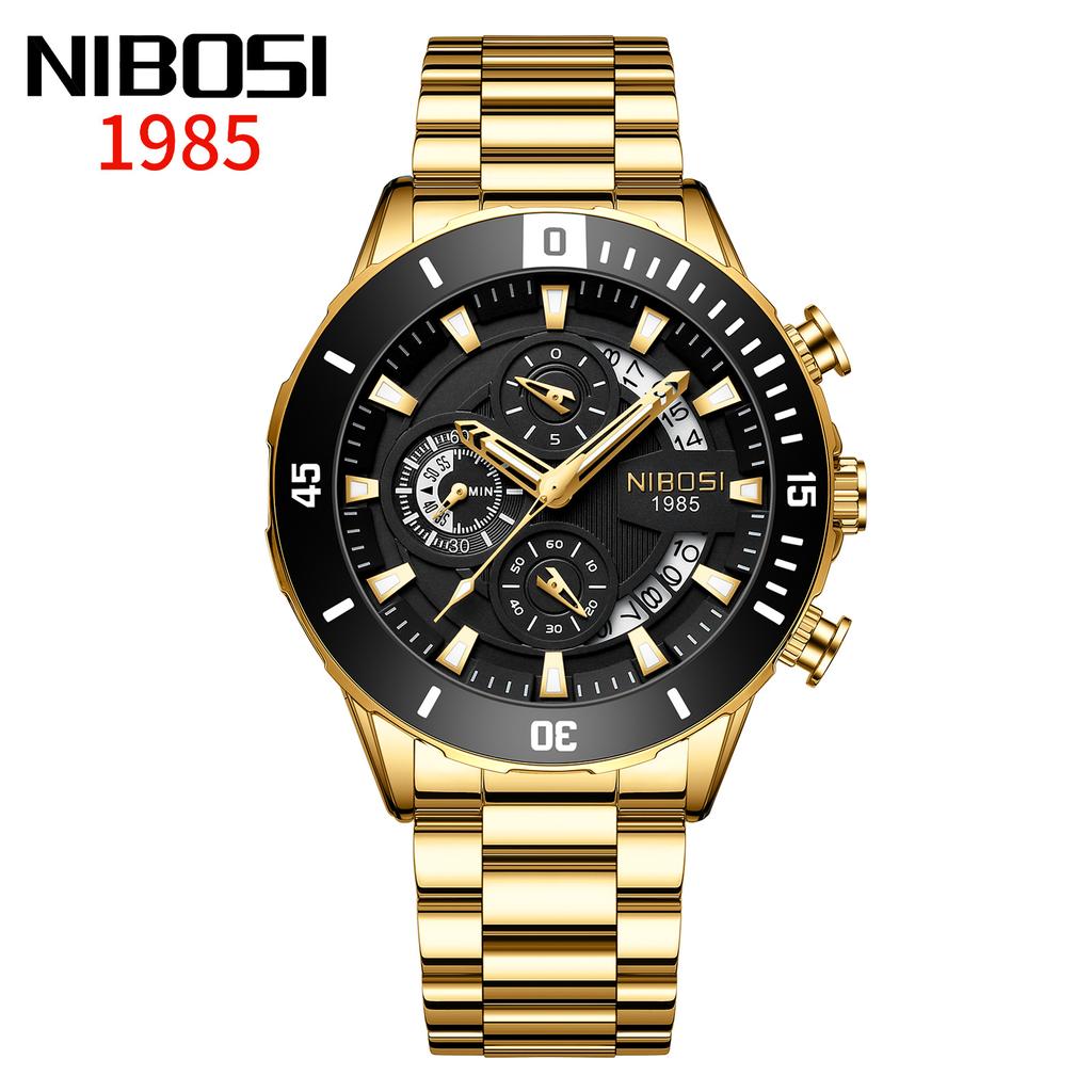 Fashion Brand Men'S Solid Steel Belt Business Watch, Waterproof Calendar Large Scale Hour Scale Men'S Quartz Watch