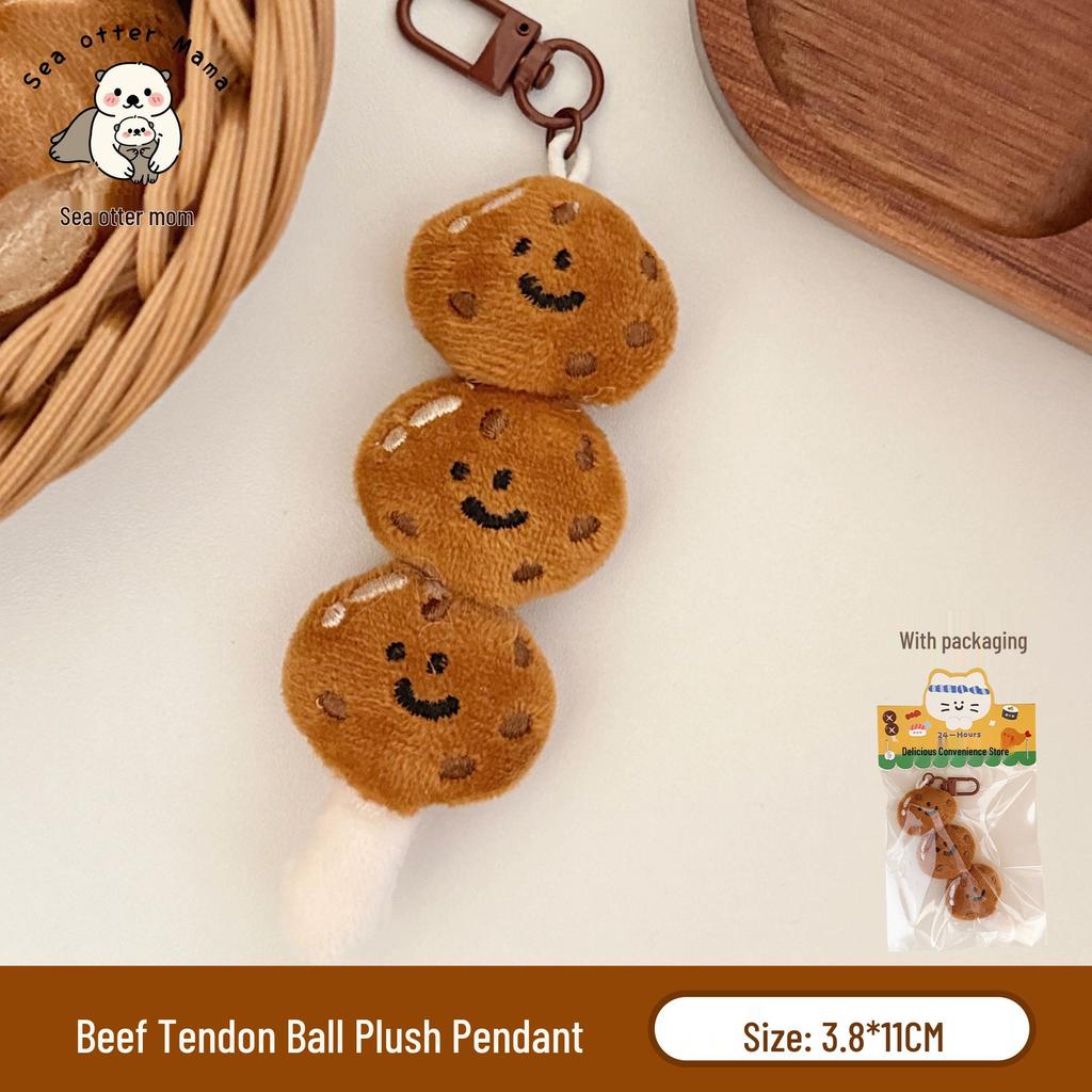 Cute Food Plushie Keychain: Creative Plush Food Toy Doll Pendant for Bags and Keyrings
