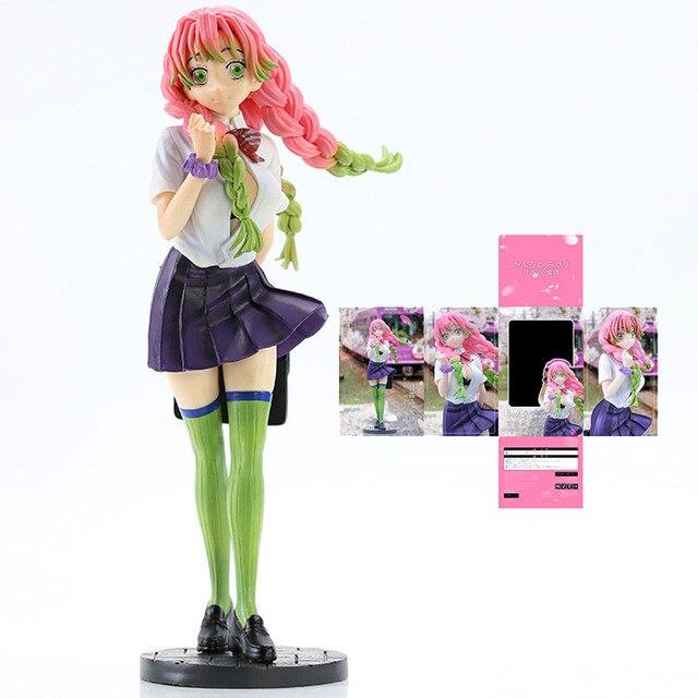 25cm Anime Demon Slayer Figure Kanroji Mitsuri Statue Pvc Action Figure Kimetsu No Yaiba Kochou Shinobu Uniform Nezuko Figurine