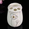 Ceramic Bathroom Five Piece Set Flower Pattern Wash Set Bathroom Accessories Wedding Gift Soap Dish Household Toothbrush Holder