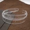 3pcs Toothed Clear Plastic Headbands Non Slip Minimalist Korean Hairband  Women Hair Accessories