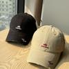 Korean-style Soft-top Simple Trendy Letter Embroidered Baseball Cap for Men and Women, Washed Pure Cotton, Casual and Versatile Duckbill Cap for