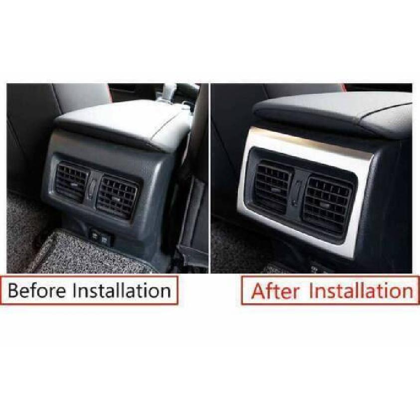 Silver Titanium Cover Trim For Toyota Camry 2018- Rear Air Outlet Vent 1pcs