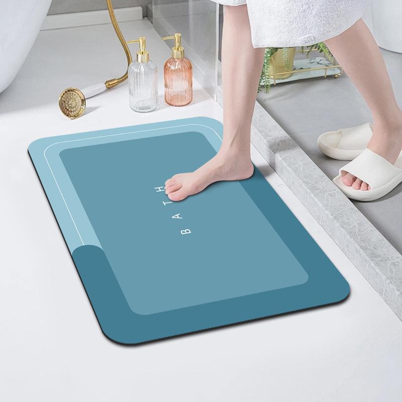Diatom Mud Rug Moisture Moisture-wicking and Nice Dirt Resistance Washroom Toilet Anti Slip Foot Pad Toilet Door Mat Foot Pad