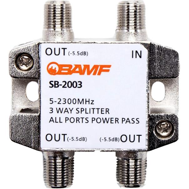 BAMF 3-Way Coax Cable Splitter Bi-Directional MoCA 5-2300MHz