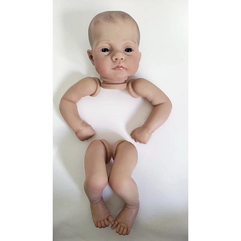 19inch Already Painted Twins Reborn Doll Kit Lily and Irys Soft Touch Hand Painted with Veins Cloth Body Included