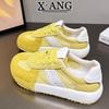 Cowhide version of German training shoes women's versatile mesh breathable little white shoes 2025 summer new casual sports shoes board shoes