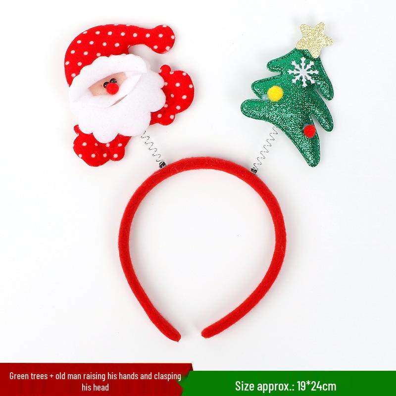 Christmas Deer Antler & Snowman Headband - Festive Party Headdress Gift
