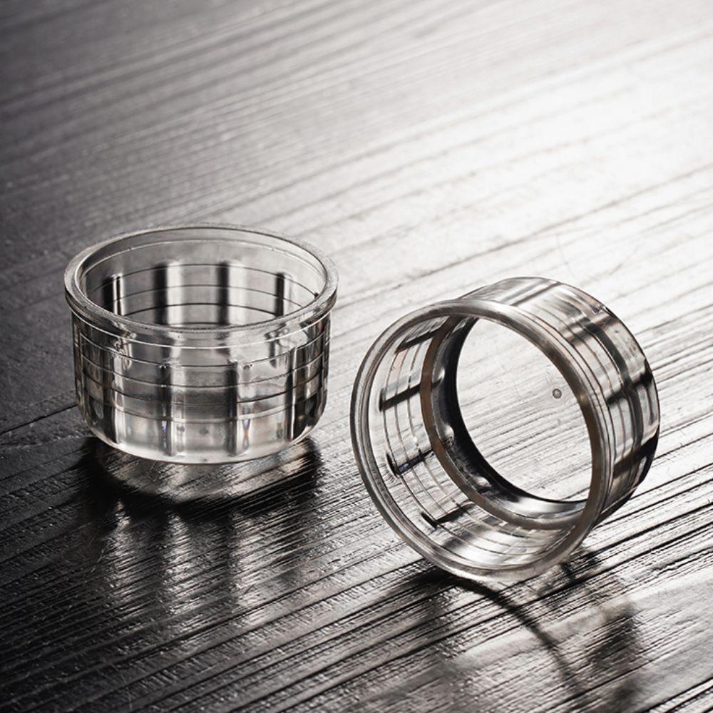 5pcs Durable Leak-proof Mixing Cup Lid Splash-proof Groove Design Wine Mixer Lid Professional Thickened Bartender Cup Cover Bar