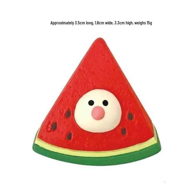 Japanese ZAKKA Watermelon Resin Cat Crafts: Summer Edible Toy Figures