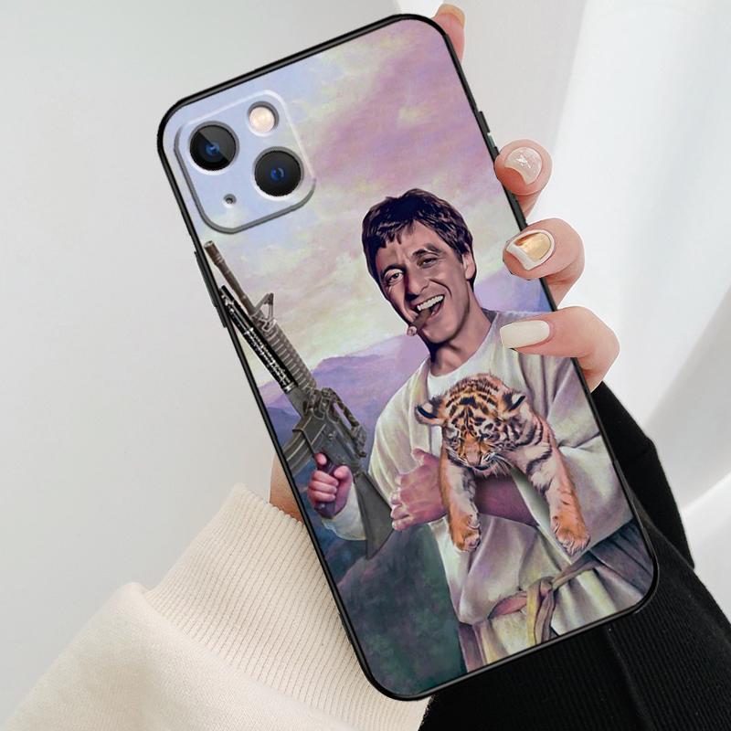 Scarface Tony Montana Phone Case For iPhone 11 12 13 14 15 16 Pro Max Mini X XR XS Max Plus Cover Funda
