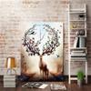 Elk Brown Vintage Baum 5d Wandkunst Druck Dekorative Leinwand Wohnzimmer Flur