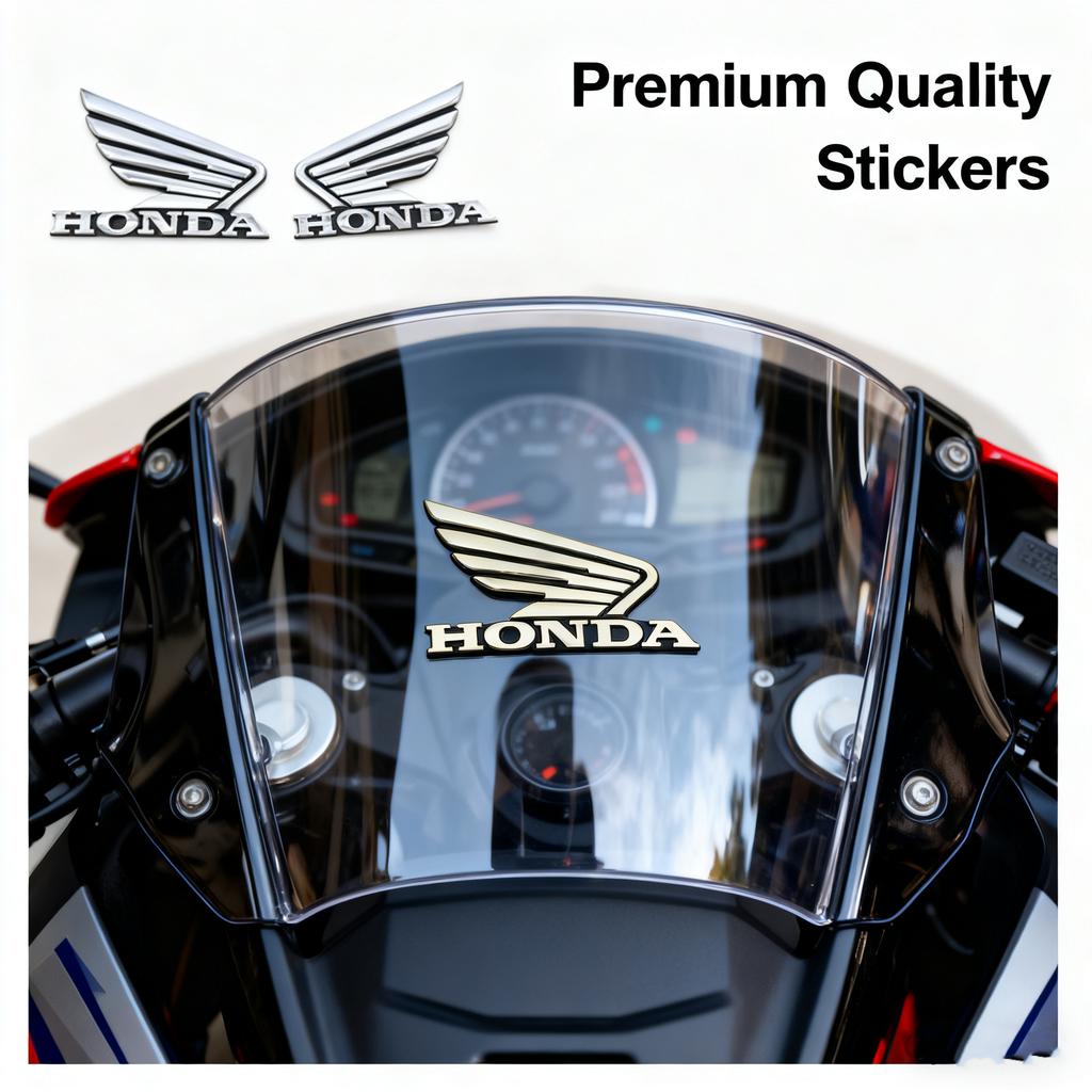 BXK3 motorbike decal brand Badge Emblem wind moto stickers for honda dio CBR VFR fuel tank sticker motorcycle accessories car style