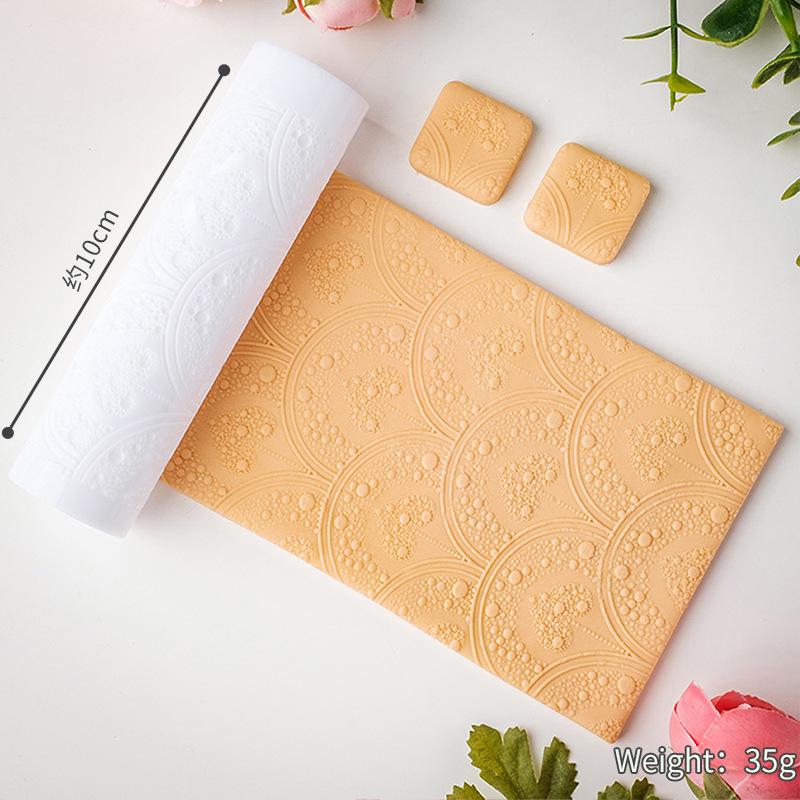 Retro Patterned Soft Pottery Texture Roller Handmade Tool Clear Pattern Easy To Use Making Pendant Earrings DIY Clay Fondant