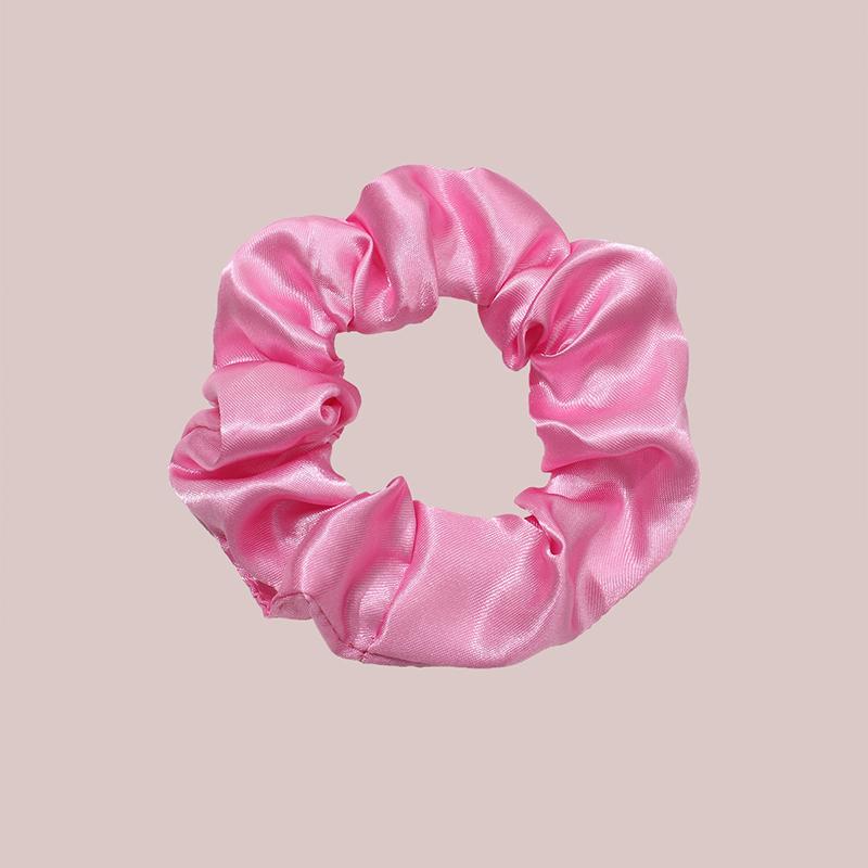8Pcs  Satin Fabric Sausage Loop Hair Rings Set Solid Colour Fabric Loop Hair Rope Hair Scrunchies Scrunchy Black Coffee