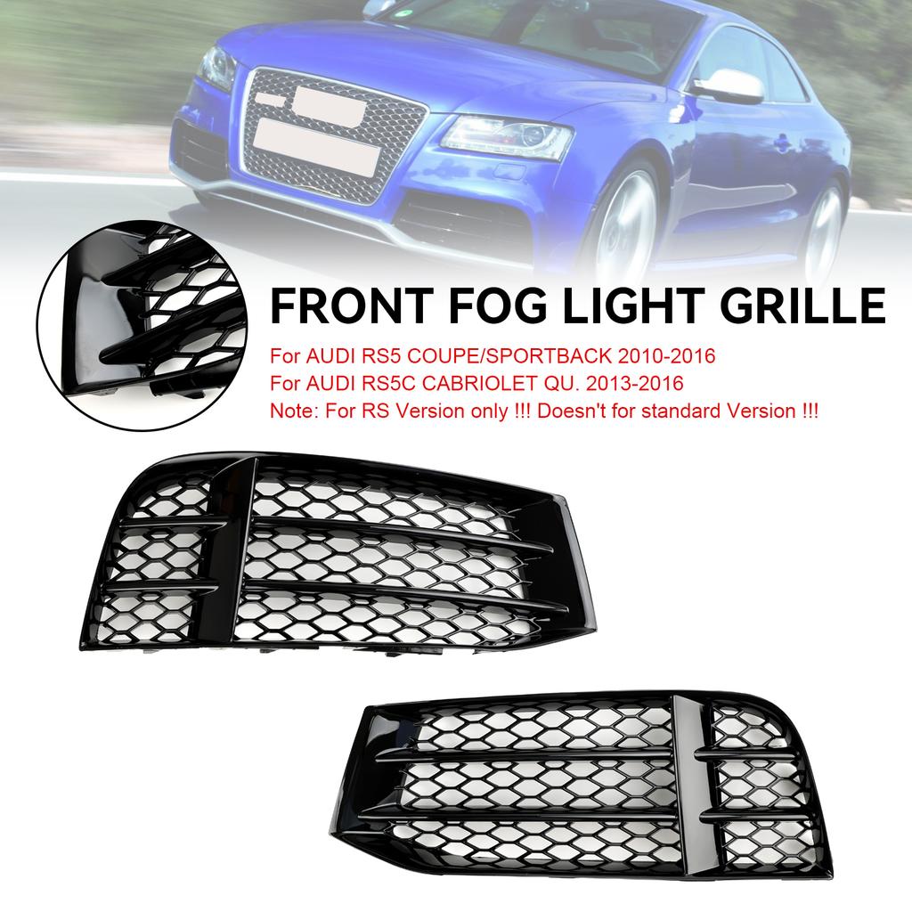Front Bumper Lower Fog Light Cover Grill Grille 8T0807681F 8T0807682F Fit RS5 2010-2016