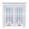 Bastia - Ready-Made Jacquard Curtain With A Cut At The Bottom - 300X180 Cm - White