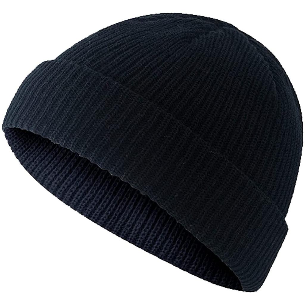 Winter Trend Solid-color Wool Hip-hop Knitted Pullover Melon Rind Hat Hip-hop Knitted Cold Hat