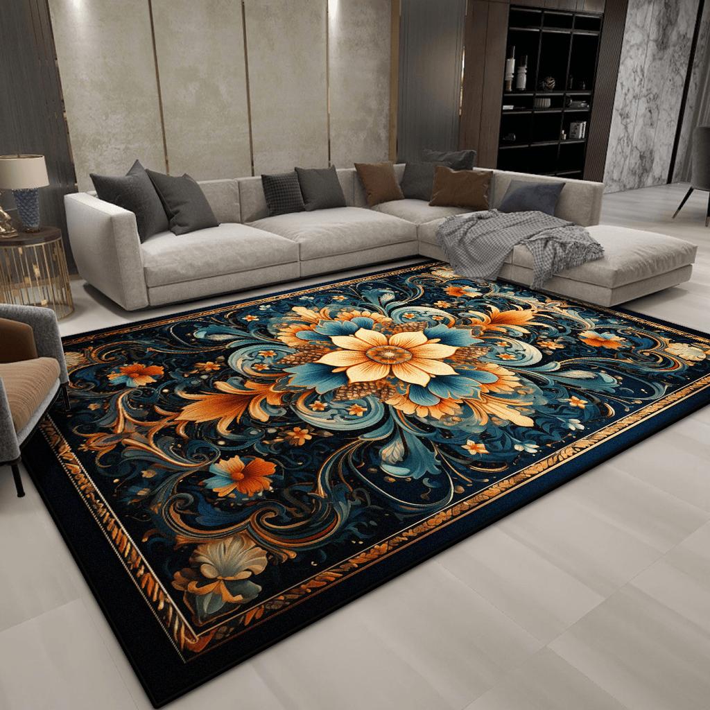 Europäischer Stil Luxus TEPPICHE FÜR WOHNZIMMER Persische Dekoration Schlafzimmer Bettseite Plüschteppich Faltbare Lounge Rutschfeste Weiche Matten