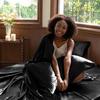 Queen Size Satin Sheets Set - 4 Piece Silky Microfiber, Includes Fitted Sheet, Flat Sheet and Pillowcases