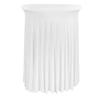 Tablecloth Cover With Skirting, Valves For Cocktail Bar Table 80 Cm White