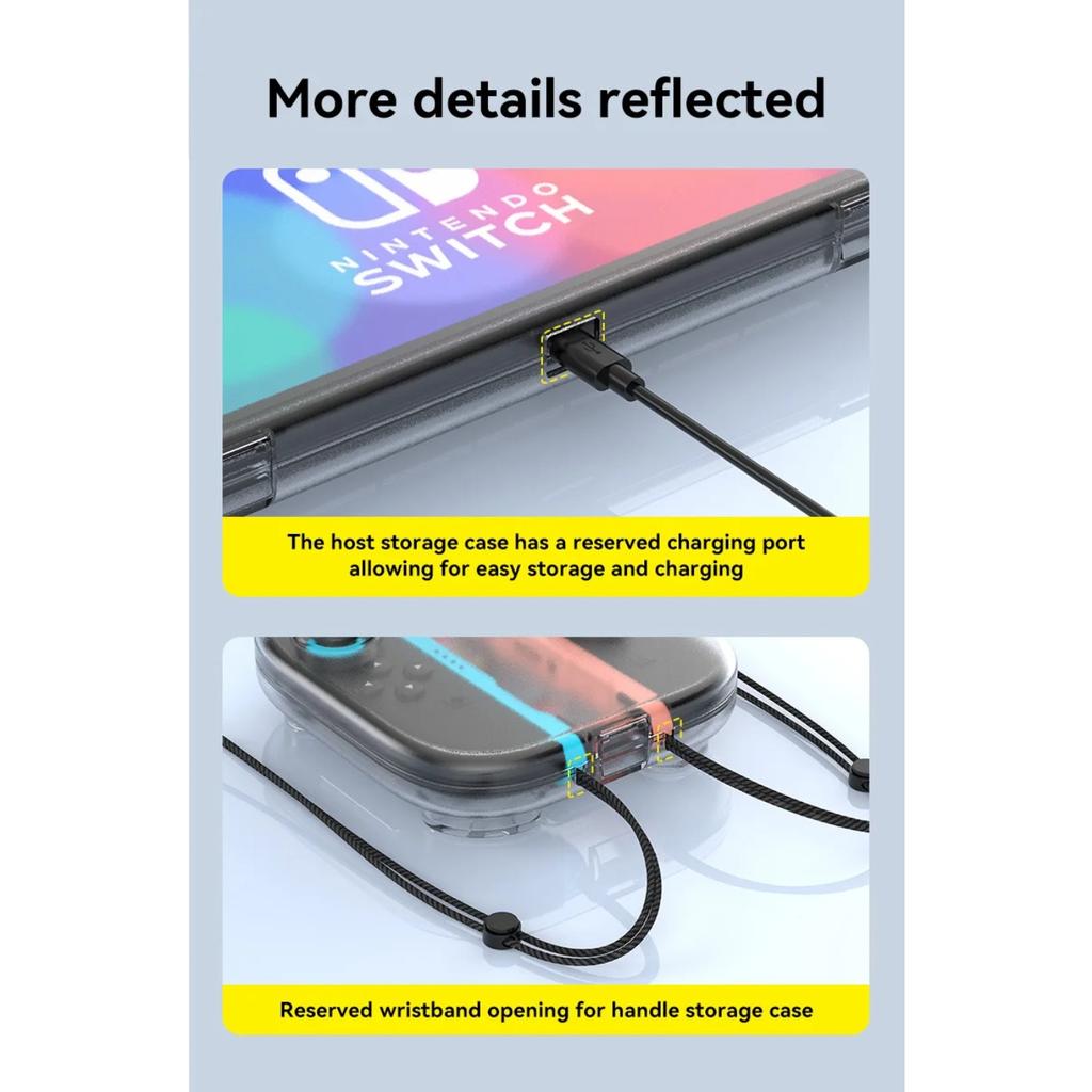 ABS Matte Translucent Hard Protective Shell Case for Switch 2 Console & Controller Cases with Game Card Slots & Charging Port