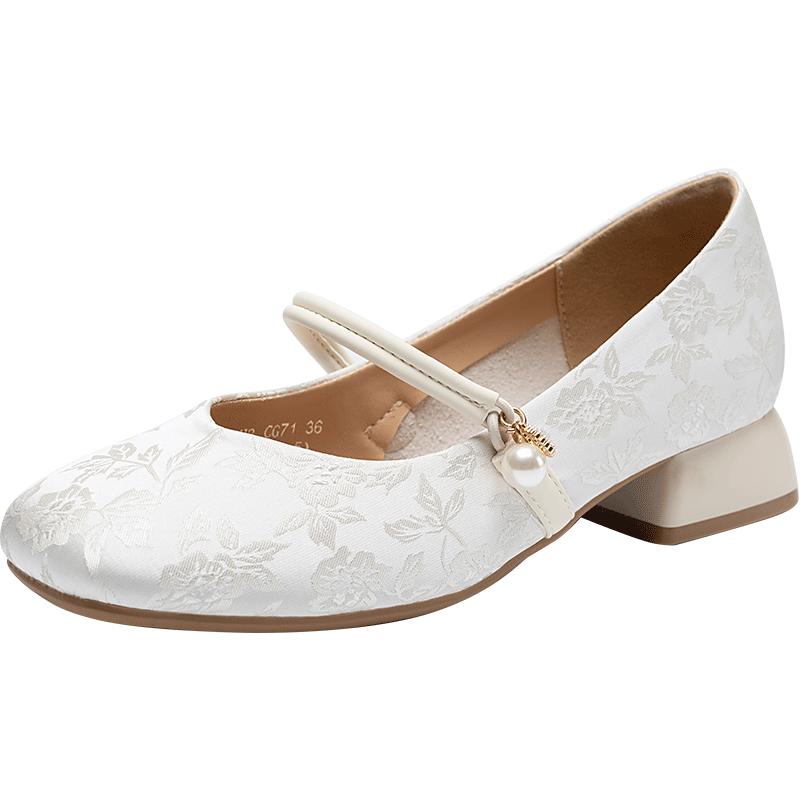 ZHR New Chinese Style Retro Mary Jane Pumps 38
