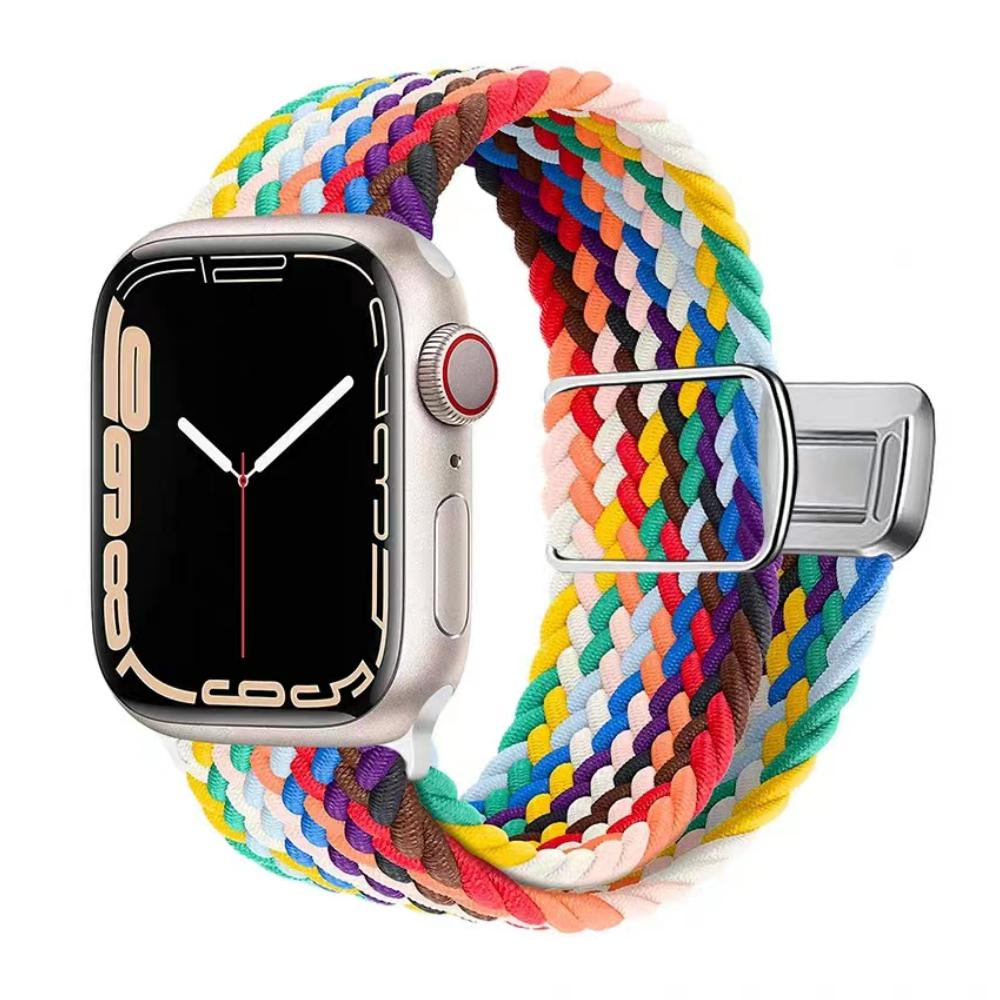 Braided Loop Strap for Apple Watch Band 44mm 40mm 49mm 45mm 41mm 46mm 42 38mm Nylon Bracelet iWatch Series Ultra 10 9 8 7 6 5 SE