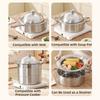 with Lid Food Steam Plate Portable Round Pot Insert Tray Kitchen Steamer Holder  Kitchen Supplies