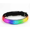 Light Up Dog Collar USB Rechargeable, Waterproof LED Dog Collar Adjustable Nylon Reflective Dog Collar for Small Medium Large Dogs
