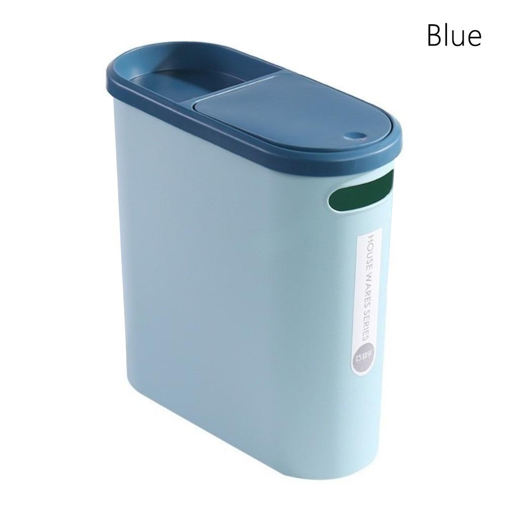 10L Trash Can Plastic Rubbish Bin Creative Semi Automatic Garbage Bin  Small Bathroom Storage