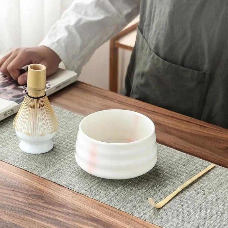 Japanese Matcha Tea Set Whisk Stand Tea Ceremony Matcha Bowl Grinder Brushes Tea Tools Holder Tea-making Tea Accessories